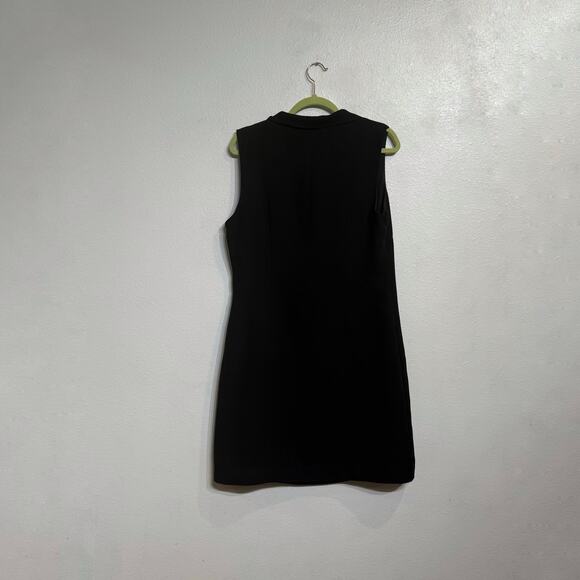 Neiman Marcus Black Sleeveless Midi Dress Sz 10 - Picture 9 of 12